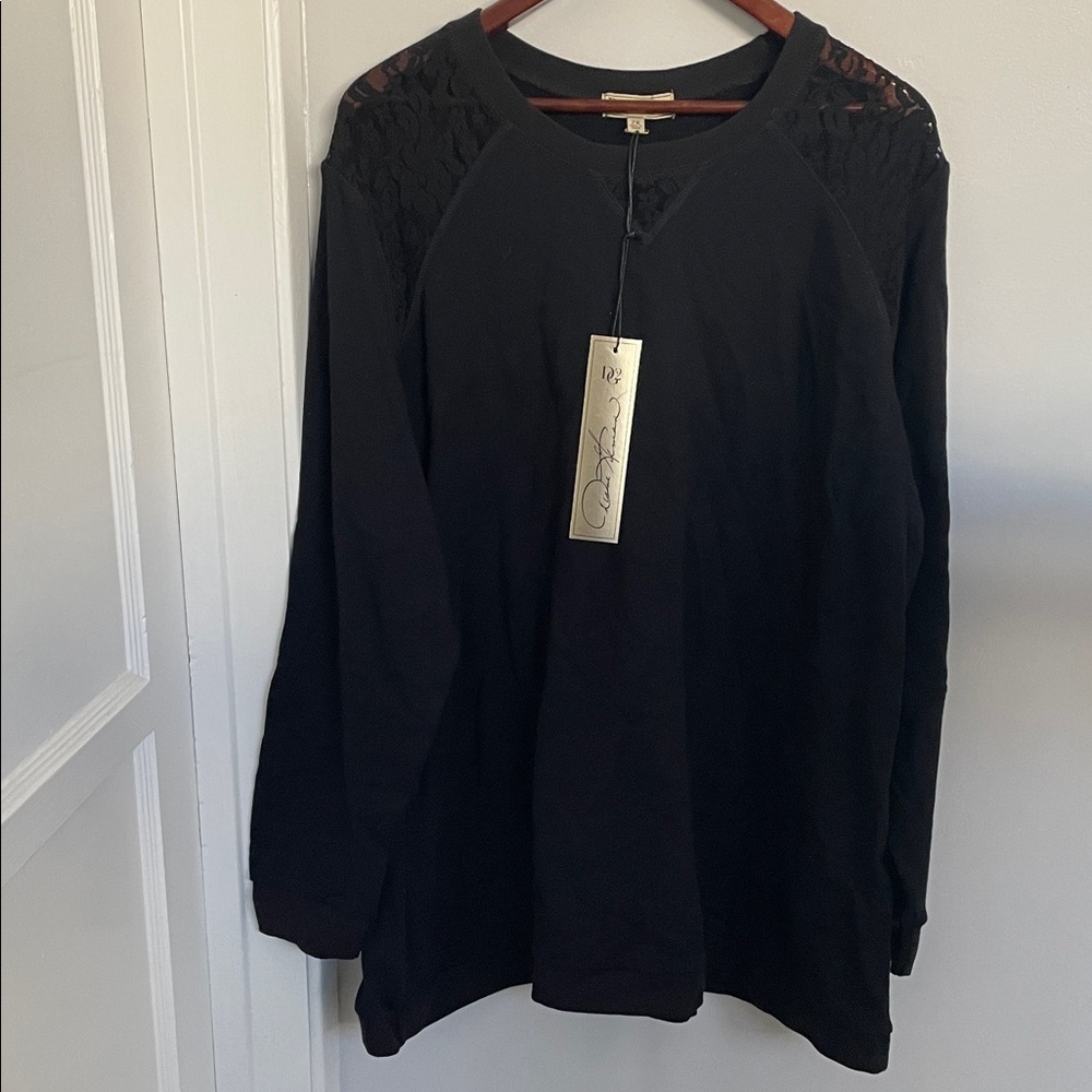 D&G Black Knit Top womens size 2X